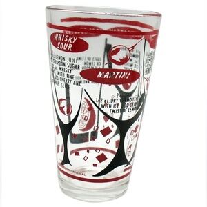 Vintage Mr. Bartender Cocktail Mixing Glass by Federal Glass Co. 1960-70s